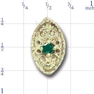 AC16 14K EMERALD SLIDE 